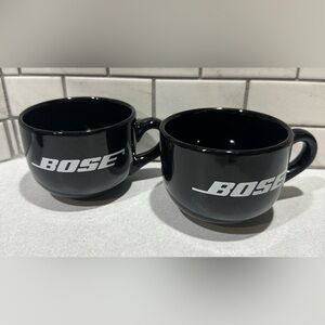 Bose Electronics large black coffee mugs set of 2 - In a perfect condition